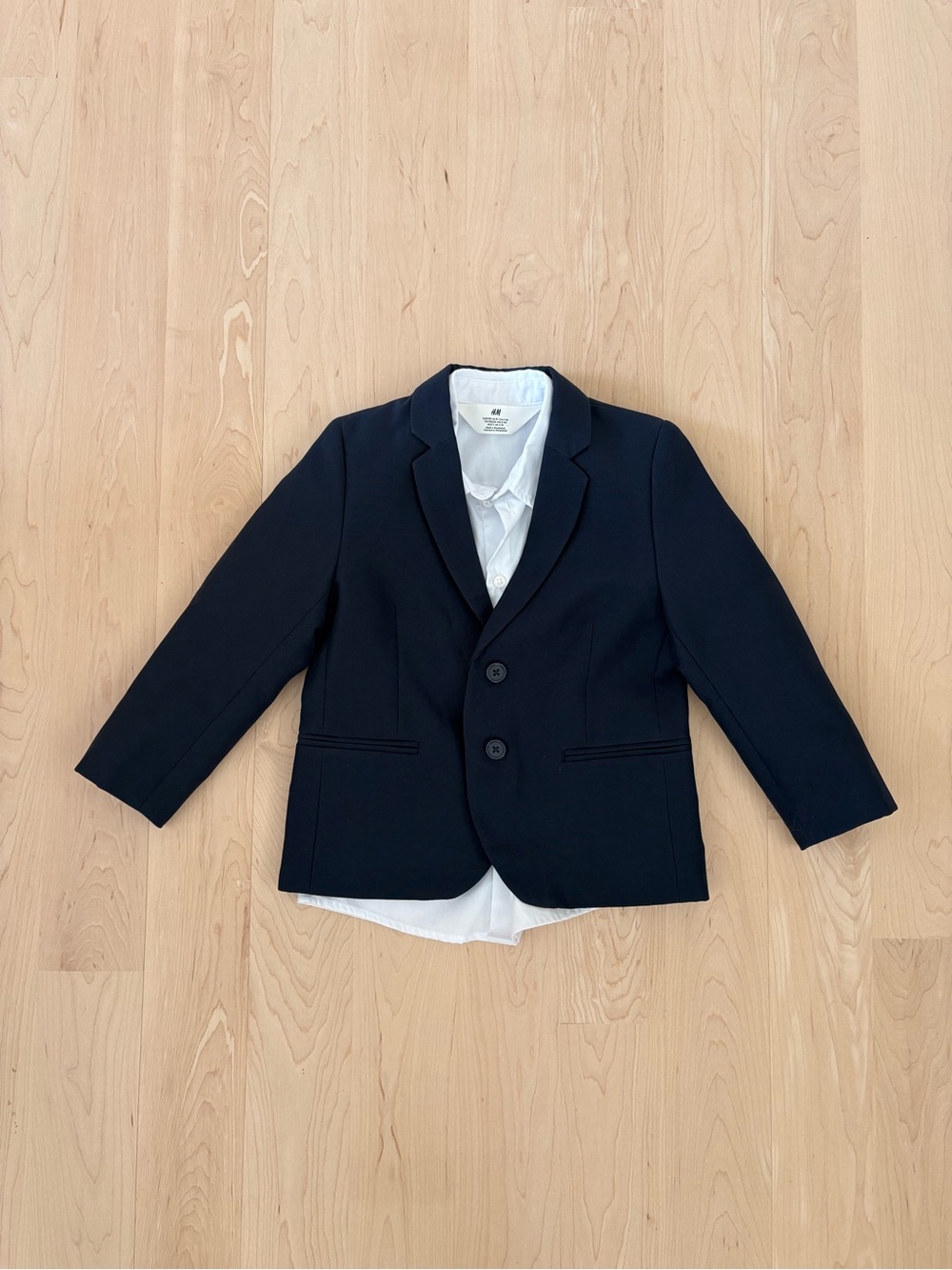 H&M Navy Blazer and White Shirt